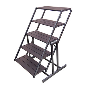 Garden Pleasure Blumenregal TABORA Metall dunkelbraun rechteckig 70,2 x 131,0 cm