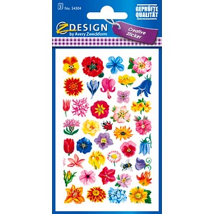 114 AVERY Zweckform Aufkleber 54304 Blüten