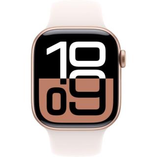 Apple Watch Series 10 42 mm Aluminium (GPS) Sportarmband S/M  blassrosa, roségold