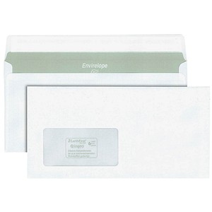 MAILmedia Briefumschläge Envirelope® DIN lang mit Fenster recycling-weiß haftklebend 500 St.