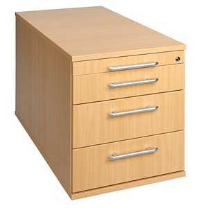 HAMMERBACHER Solid Rollcontainer buche 4 Auszüge 42,8 x 80,0 x 51,2 cm