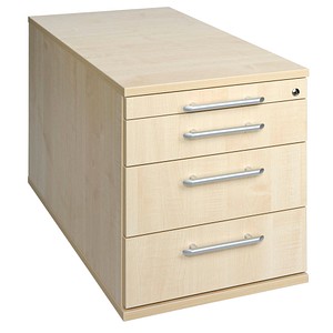HAMMERBACHER Solid Rollcontainer ahorn 4 Auszüge 42,8 x 80,0 x 51,2 cm