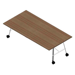 Quadrifoglio Konferenztisch SERENITY nussbaum rechteckig, A-Gestell weiß, 240,0 x 120,0 x 75,0 cm