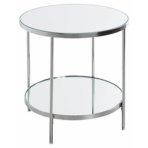 HAKU Möbel Beistelltisch Glas silber 45,0 x 45,0 x 46,0 cm