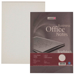 LANDRÉ Briefblock Recycling, A4, 50 Blatt, 70 g/qm, kariert