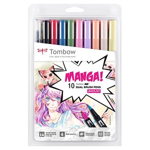 Tombow ABT Manga Shojo Dual Brush-Pens farbsortiert