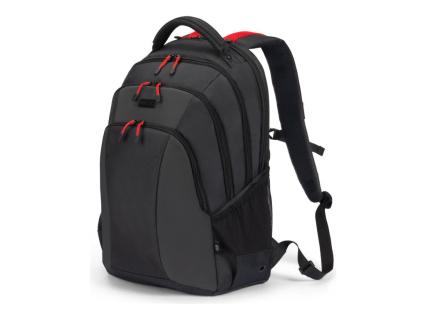 DICOTA Laptop-Rucksack SEEKER II Kunstfaser schwarz, rot 23,5 l bis 40,6 cm (16 Zoll)