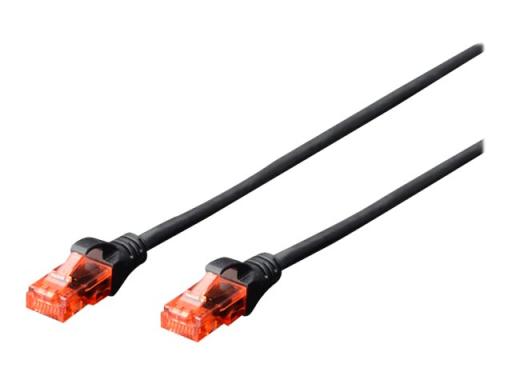 DIGITUS Patchkabel, Kat.6, U/UTP, 0,50 m schwarz