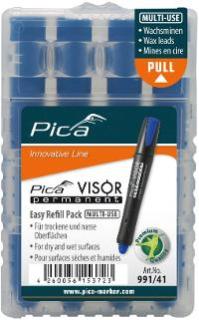 PICA-MARKER VISOR permanent Ersatzminen -Sets, blau