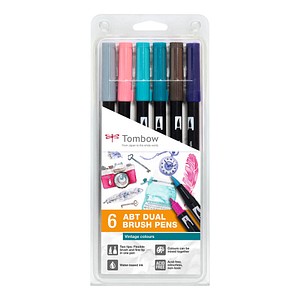Tombow Doppelfasermaler "ABT DUAL BRUSH PEN",6er Set Vintage