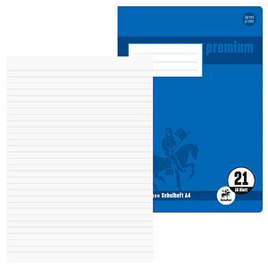Staufen® Schulheft Premium Lineatur 21 liniert DIN A4 ohne Rand, 16 Blatt