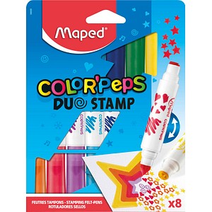 Maped Stempel-Fasermaler COLOR'PEPS DUO STAMP, 8er Etui