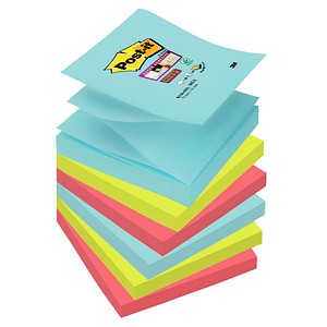 Post-it® Super Sticky Z-Notes Miami Haftnotizen extrastark farbsortiert 6 Blöcke