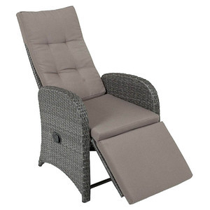 Garden Pleasure Gartenstühle mit Armlehnen Salerno grau, Metall, 2 St.