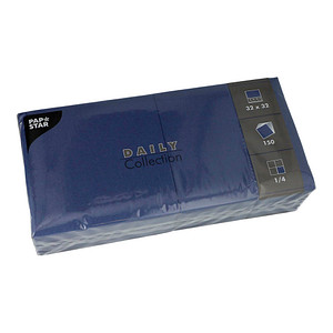 PAPSTAR Lunch-Servietten, 320 x 320 mm, 3-lagig, dunkelblau