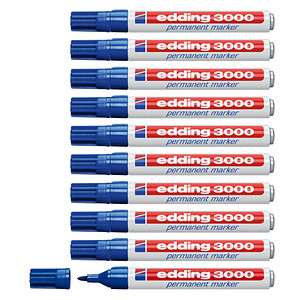10 edding 3000 Permanentmarker blau 1,5 - 3,0 mm