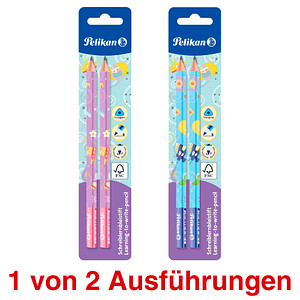 Pelikan Schreiblern- Bleistifte B pink, blau 2 St.