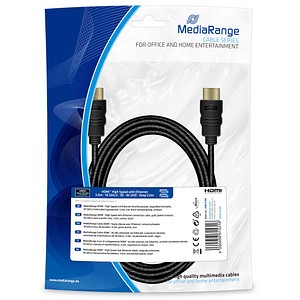 MEDIARANGE HDMI High Speed Ethernet Anschlussk. 18Gibt/s 3m