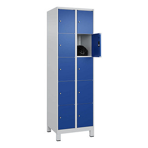 CP Schließfachschrank Classic Plus enzianblau, lichtgrau 080010-205 S10003, 10 Schließfächer 60,0 x 50,0 x 195,0 cm