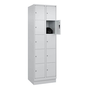 CP Schließfachschrank Classic PLUS lichtgrau 080020-205 S10009, 10 Schließfächer 60,0 x 50,0 x 195,0 cm