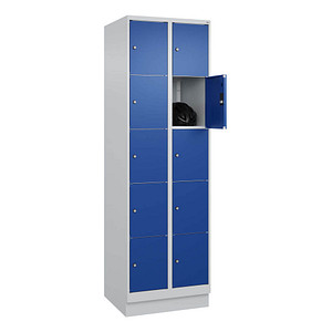 CP Schließfachschrank Classic PLUS enzianblau, lichtgrau 080020-205 S10003, 10 Schließfächer 60,0 x 50,0 x 195,0 cm
