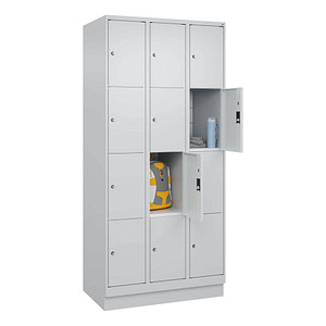 CP Schließfachschrank Classic PLUS lichtgrau 080020-304 S10009, 4 Schließfächer 90,0 x 50,0 x 185,0 cm