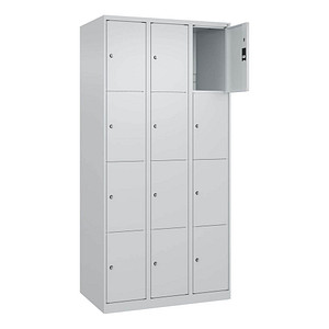 CP Schließfachschrank Classic Plus lichtgrau 080000-304 S10008, 12 Schließfächer 90,0 x 50,0 x 185,0 cm