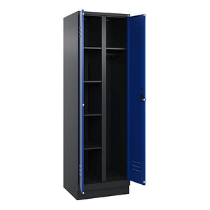 CP Spind Classic PLUS enzianblau, schwarzgrau 080620-20 S10064, 1 Schließfach 60,0 x 50,0 x 195,0 cm