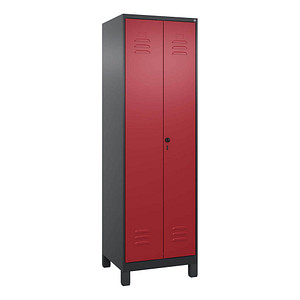 CP Spind Classic Plus rubinrot, schwarzgrau 080610-20 S10071, 1 Schließfach 60,0 x 50,0 x 195,0 cm