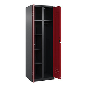 CP Spind Classic Plus rubinrot, schwarzgrau 080600-20 S10047, 1 Schließfach 60,0 x 50,0 x 185,0 cm