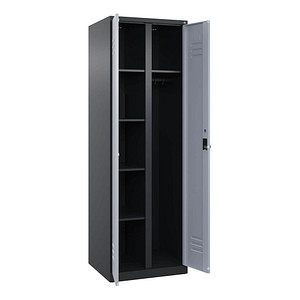 CP Spind Classic Plus schwarzgrau 080600-20 S10055, 1 Schließfach 60,0 x 50,0 x 185,0 cm