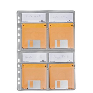 DURABLE Disk Pockets A4 - Diskettentasche - durchsichtig (Packung mit 5) (5243-