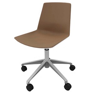 Quadrifoglio Besucherstuhl Clue OCLUEA01 BA B01/016 braun, weiß Stoff