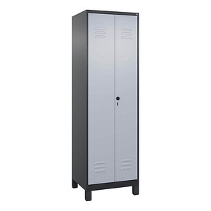 CP Spind Classic Plus schwarzgrau, weißaluminium 080610-20 S10074, 1 Schließfach 60,0 x 50,0 x 195,0 cm