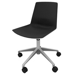 Quadrifoglio Besucherstuhl Clue OCLUEA01 GR B01/028 schwarz, grau Stoff