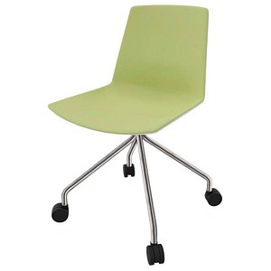 Quadrifoglio Besucherstuhl Clue grün, weiß Stoff