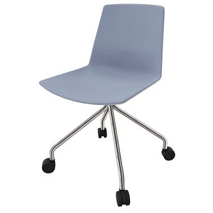 Quadrifoglio Besucherstuhl Clue blau, grau Stoff