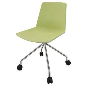 Quadrifoglio Besucherstuhl Clue grün, grau Stoff