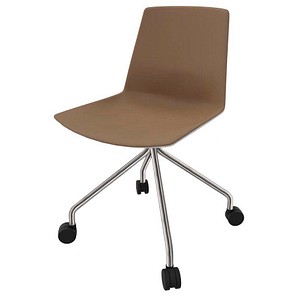 Quadrifoglio Besucherstuhl Clue braun, grau Stoff