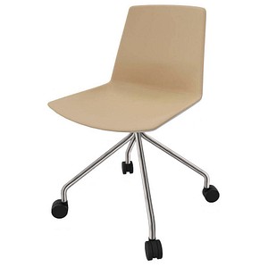 Quadrifoglio Besucherstuhl Clue beige, grau Kunstleder