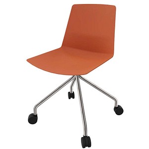 Quadrifoglio Besucherstuhl Clue OCLUEA02 BAF05 AB braun Kunststoff