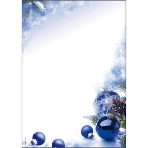 Weihnachts-Motiv-Papier, Blue- Harmony, A4, 90g, für Ink/Laser/Copy