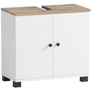 MÖBELPARTNER Waschbeckenunterschrank Balto 157427 weiß 59,8 x 32,6 x 62,4 cm