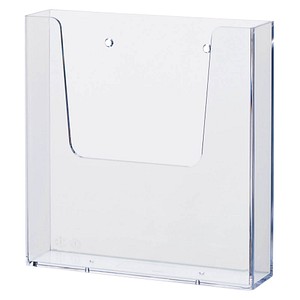 HELIT Wand-Prospekthalter, DIN A5, transparent Material: Polysterol, Fachtiefe: