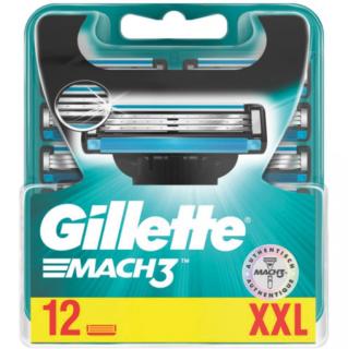 Gillette Mach3 Rasierklingen | 12er Pack Rasierklingen bis zu 15-mal nutzbar