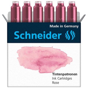 Schneider Pastell Tintenpatronen für Füller Rose 6 St.