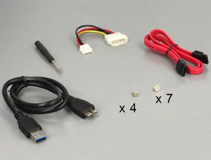 DELOCK Wechselrahmen Delock 1x 2,5" SATA HDD in 3.5" oder 5.25" Sch