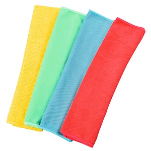 HAMA Xavax Mikrofasertücher, 30 x 30 cm, Blau/Grün/Gelb/Rot (00111391)