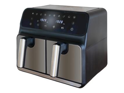 UNOLD Heißluftfritteuse Doppelkammer Twin Zone schwarz, 1.700 Watt