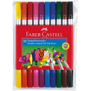 10 FABER-CASTELL Filzstifte farbsortiert